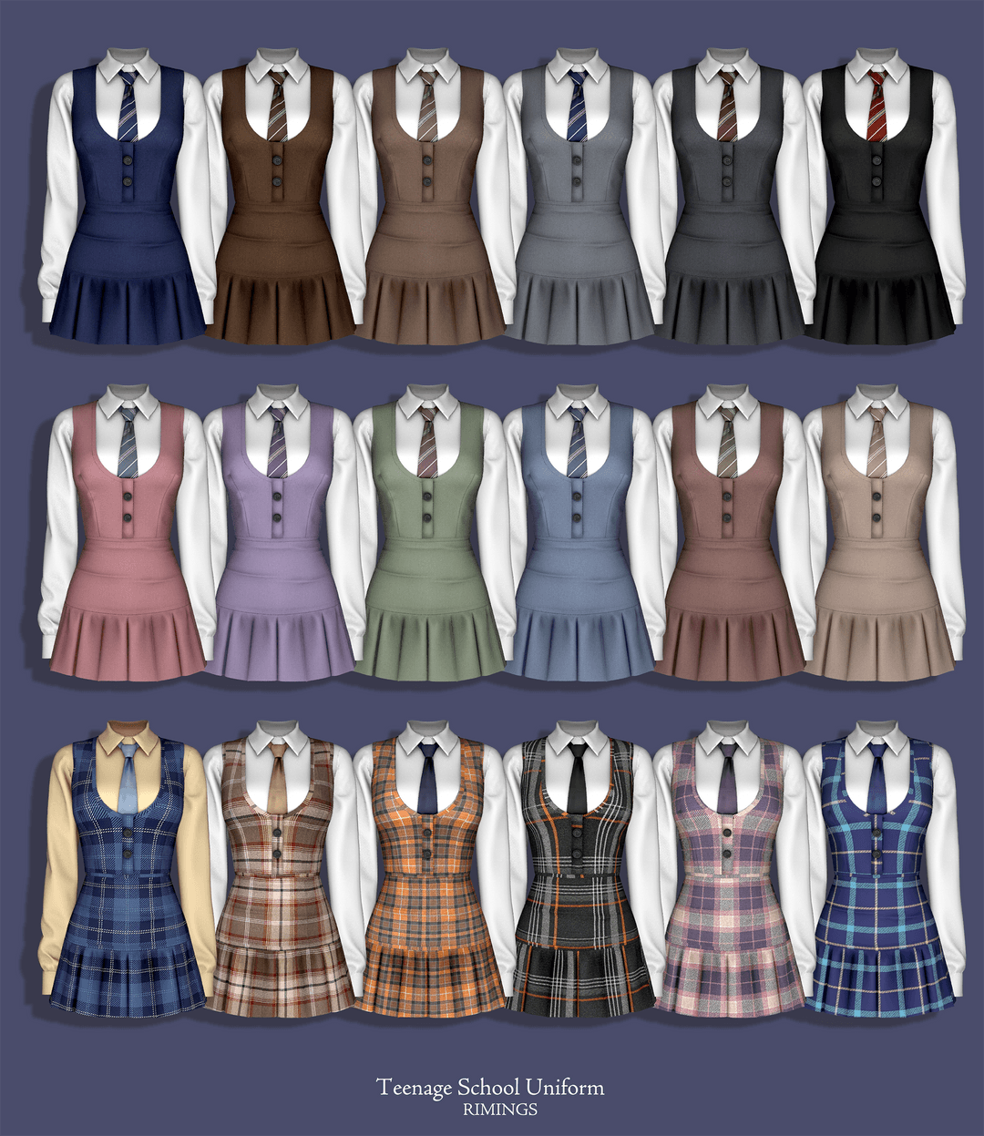 Галерея мода Комплект Teenage School Uniform #1